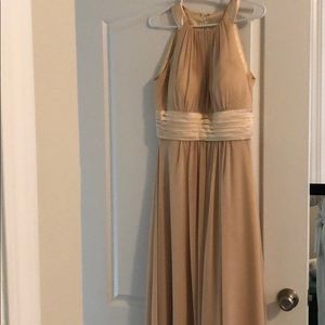 Cream floor length gown